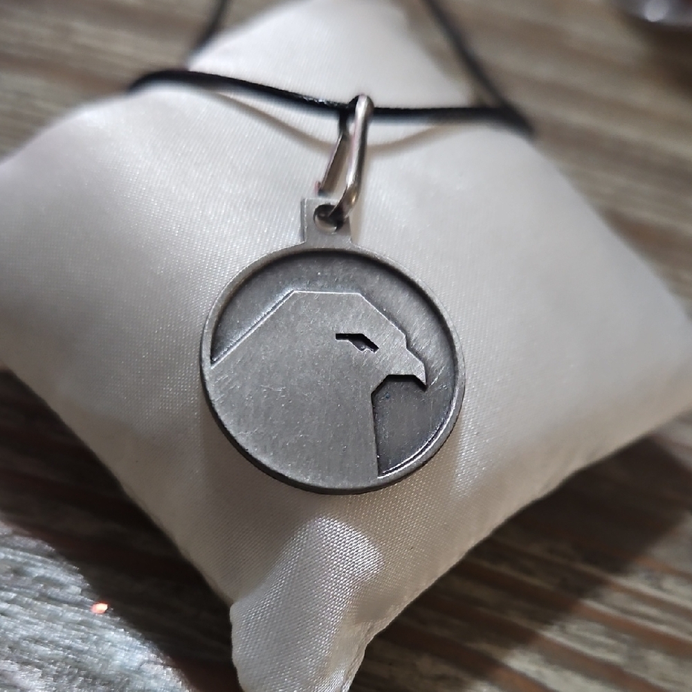 Silver Hawk Pendant Necklace
